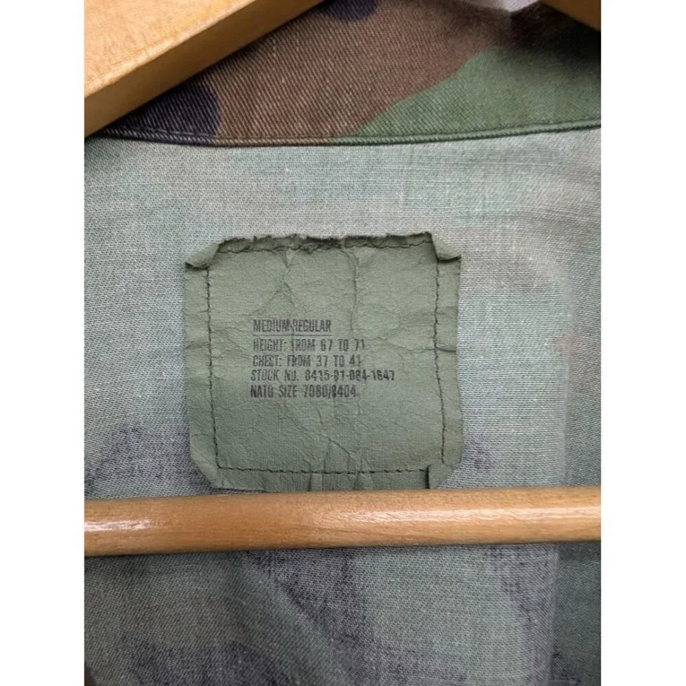 Vintage U.S. Army field jacket size medium regular stock no. 8415-01-084-1647